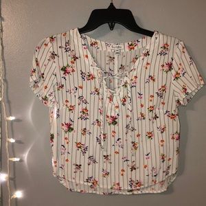 Laced floral shirt